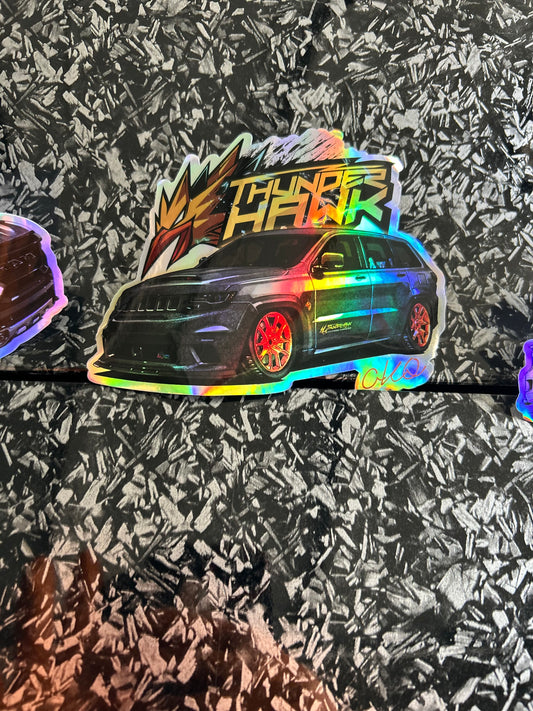 Holographic ThunderHawk Sticker
