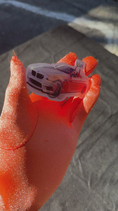 3D M6 Orange + White Sticker